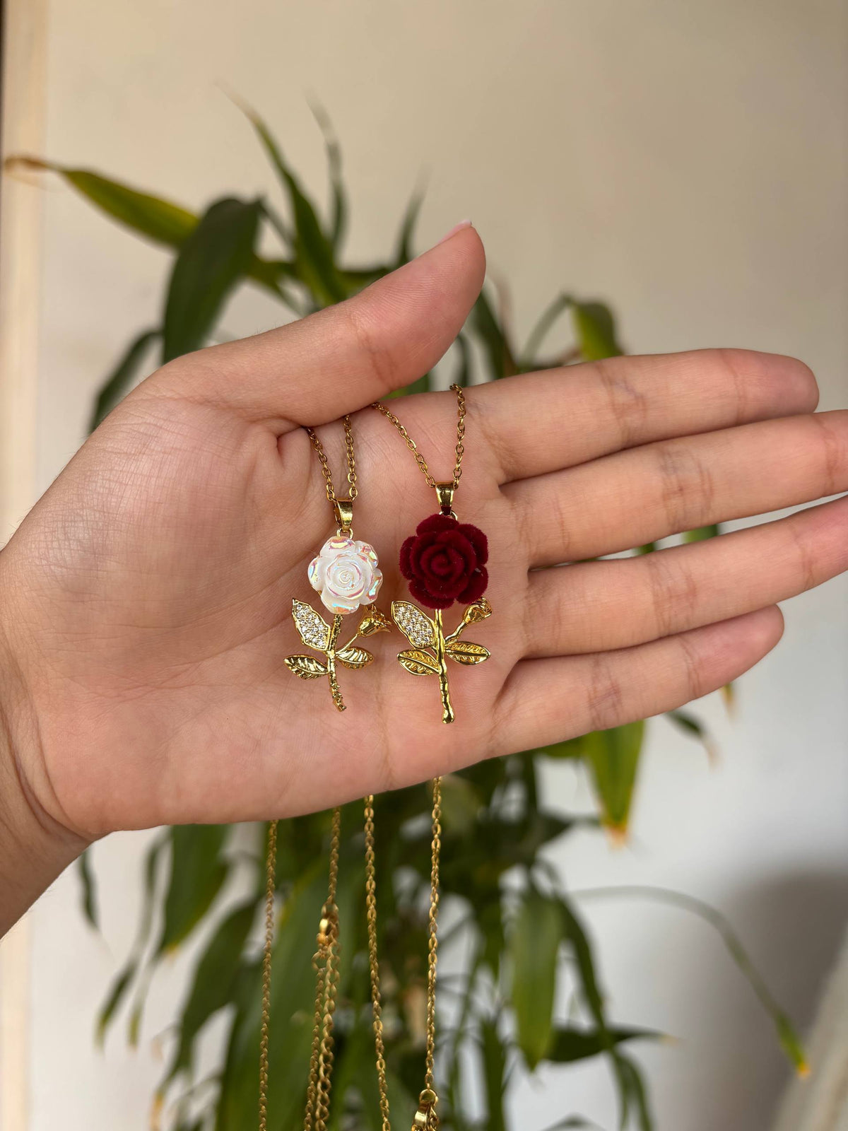🌹 Collar Rosa 3D + Caja de Regalo