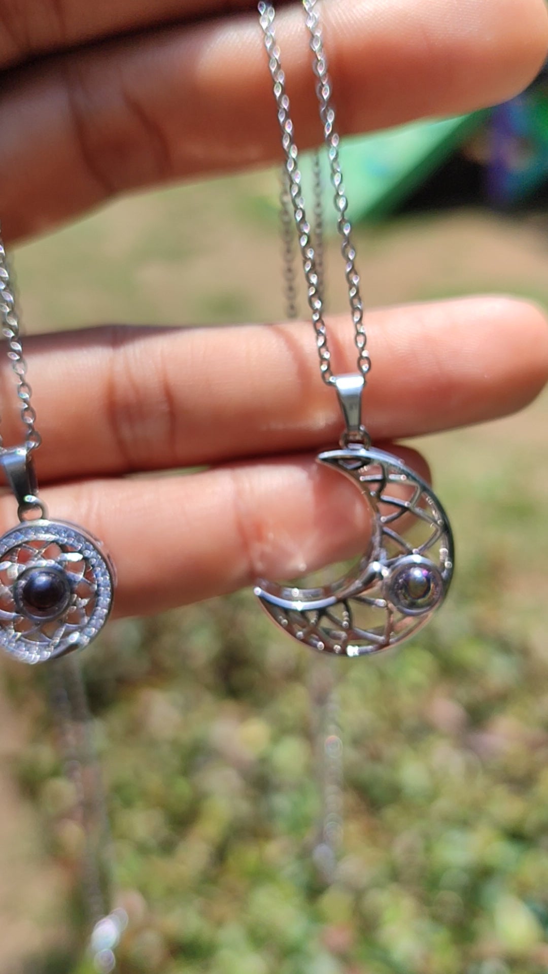 ☀️🌙 Collar Sol y Luna Proyección para Parejas